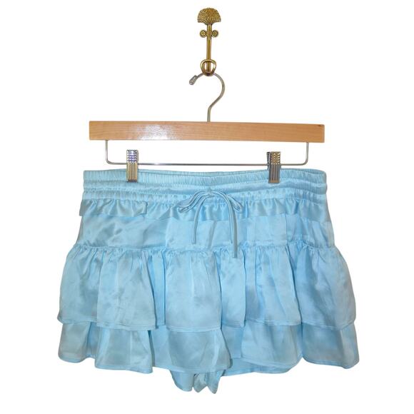 shug Pants - Shug Silk Ruffle Shorts Size Medium